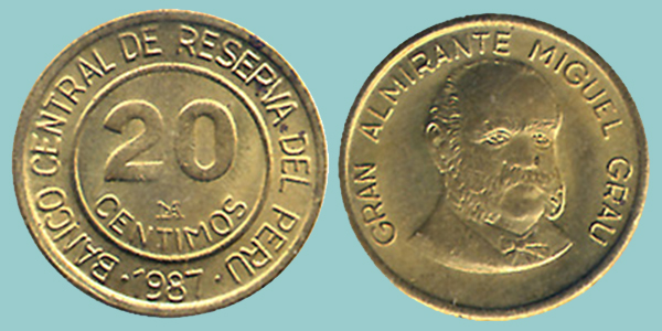 Perù 20 Centimos 1987