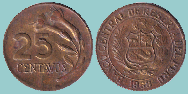 Perù 25 Centavos 1968