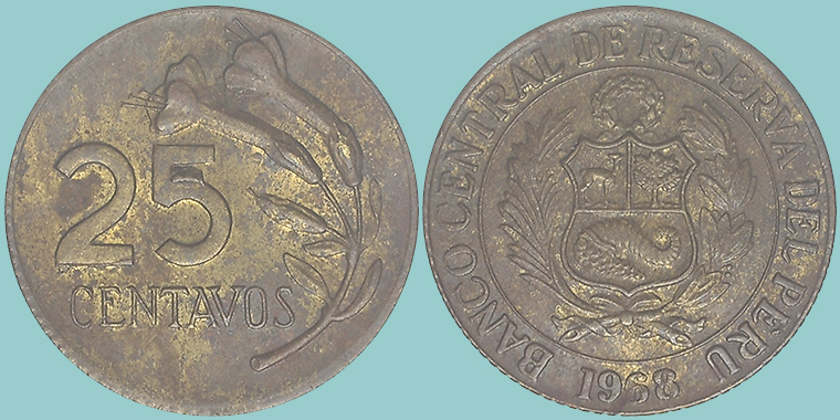Perù 25 Centavos 1968