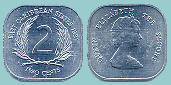 East Carribean States 2 Cents 1981