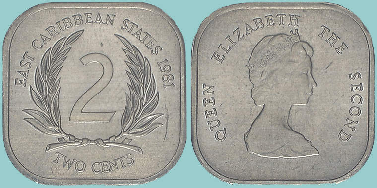 East Carribbean States 2 Cents 1981