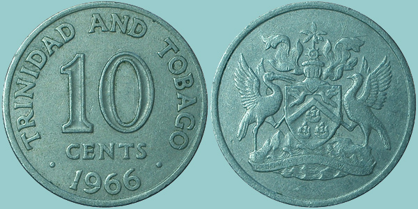 Trinidad & Tobago 10 Cents 1966