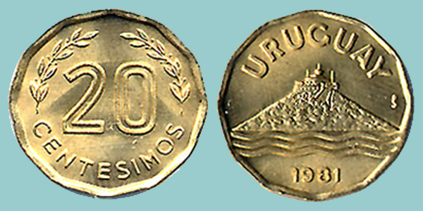 Uruguay 20 Centesimos 1981