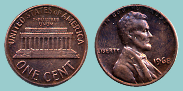 USA 1 Cent 1968