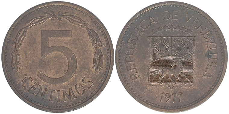 Venezuela 5 Centimos 1977