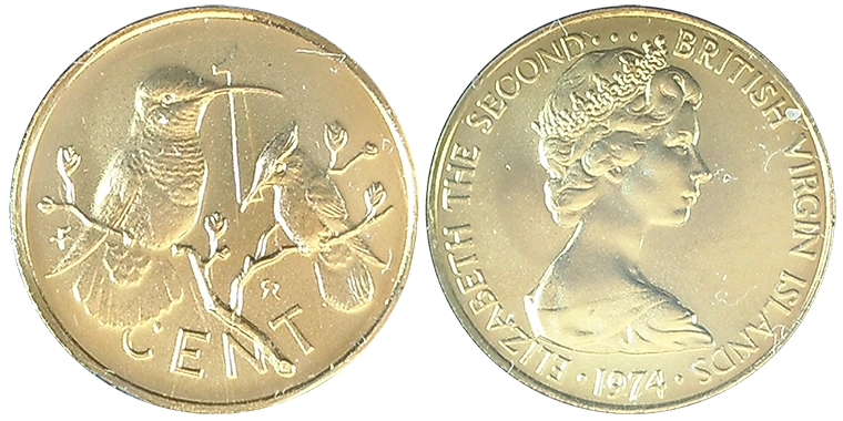 Isole Vergini Britanniche 1 Cent 1974