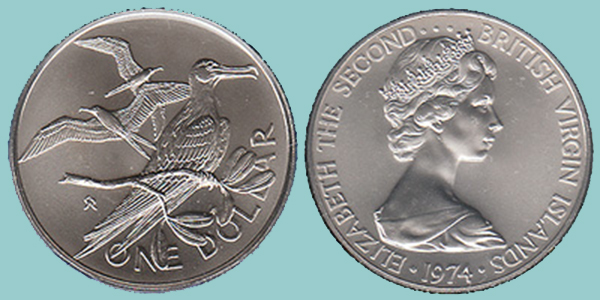 Isole Vergini Britanniche 1 Dollar 1974