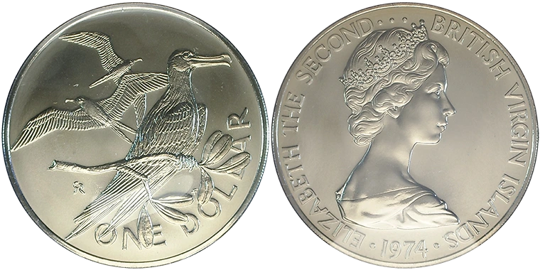 Isole Vergini Britanniche 1 Dollar 1974
