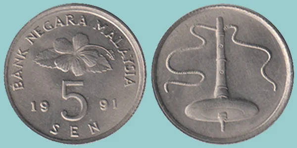 Malaysia 5 Sen 1991