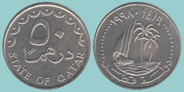 Qatar 50 Dirhams 1998