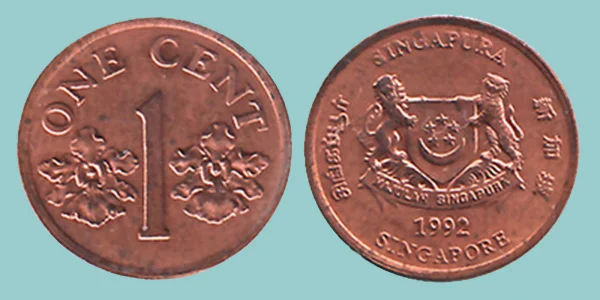 Singapore 1 Cent 1992