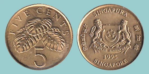 Singapore 5 Cents 1995