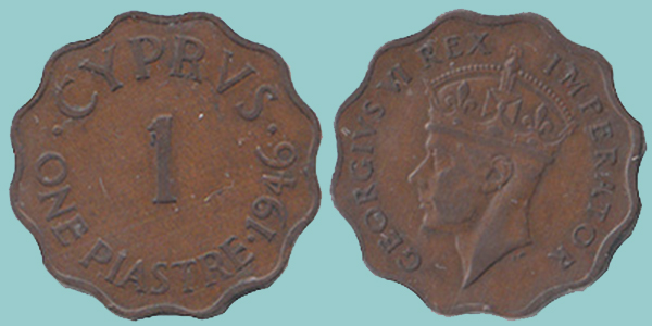 Cipro 1 Piastre 1946