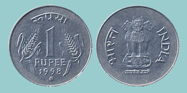 India 1 Rupee 1998