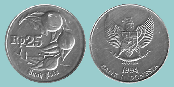 Indonesia 25 Rupiah 1994