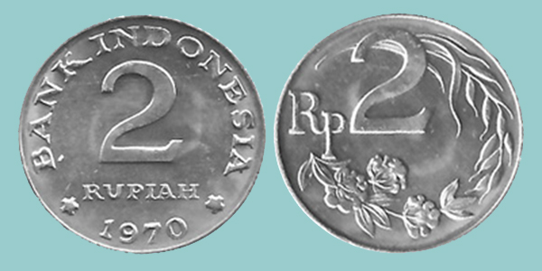 Indonesia 2 Rupiah 1970