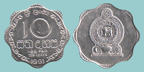 Sri Lanka 10 Cents 1991