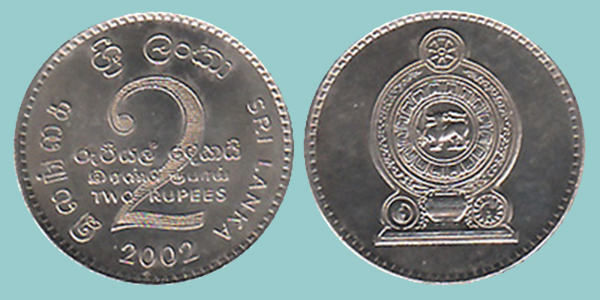 Sri Lanka 2 Rupie 2002