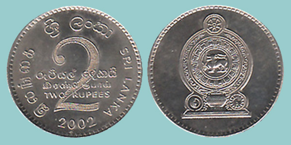Sri Lanka 2 Rupees 2002
