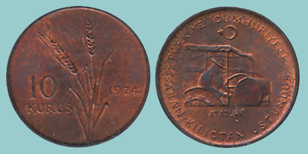 Turchia 10 Kurus 1974