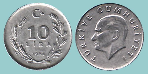 Turchia 10 Lira 1984