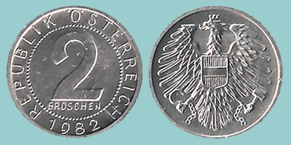 Austria 2 Groschen 1982