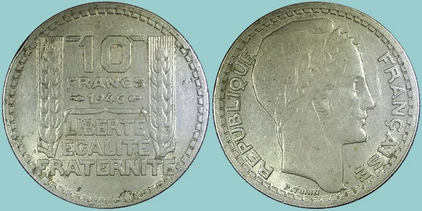 Francia 10 Francs 1946