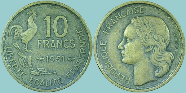 Francia 10 Francs 1951
