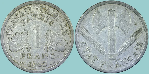 Francia 1 Franc 1943