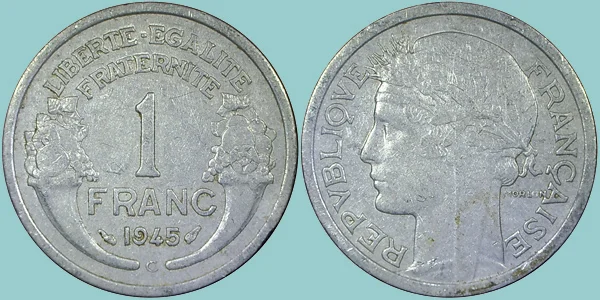 Francia 1 Franc 1945