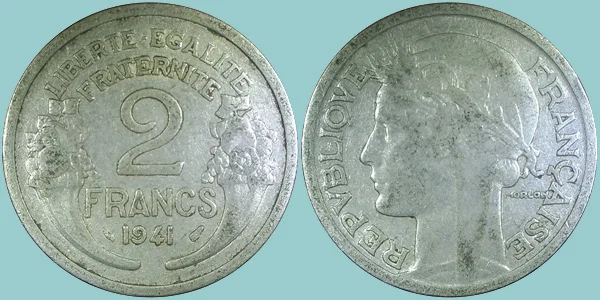 Francia 2 Francs 1941