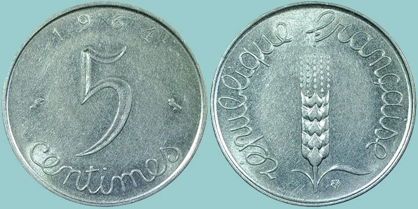 Francia 5 Centimes 1964