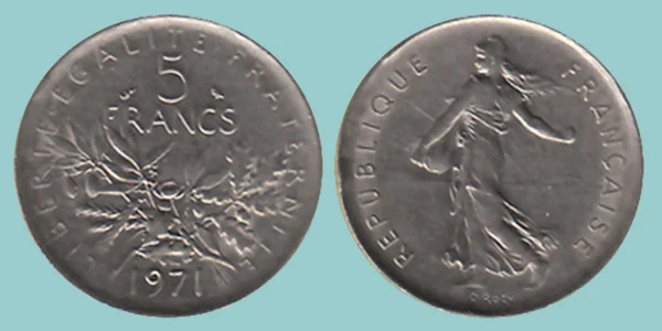Francia 5 Francs 1971