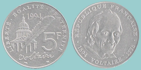 Francia 5 Francs 1994