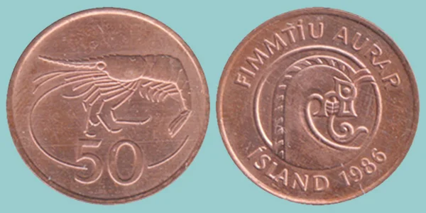 Islanda 50 Aurar 1986