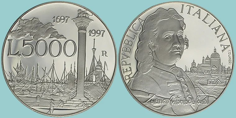 Repubblica Italiana 5000 Lire 1997
