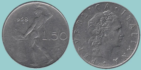 Repubblica Italiana 50 Lire 1958