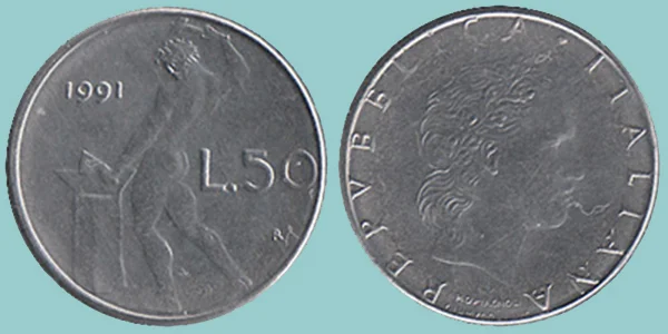Repubblica Italiana 50 Lire 1991