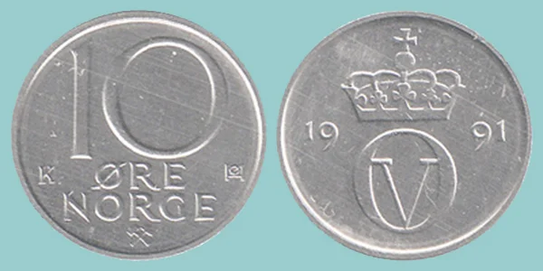 Norvegia 10 Øre 1991
