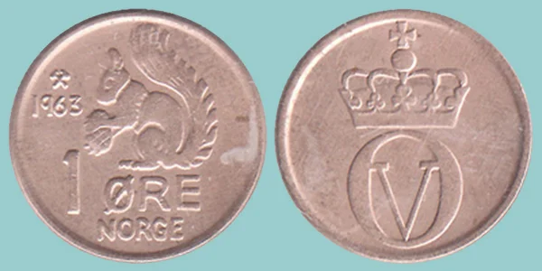 Norvegia 1 Øre 1963