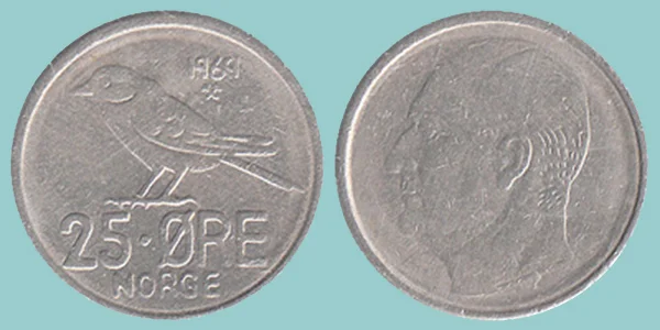 Norvegia 25 Øre 1969
