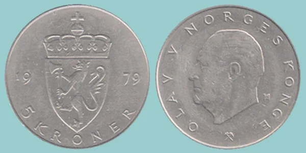 Norvegia 5 Kroner 1979
