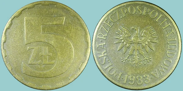Polonia 5 Zlotych 1983