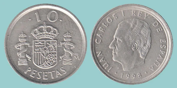 Spagna 10 Pesetas 1998