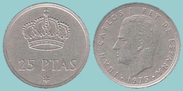 Spagna 25 Pesetas 1975
