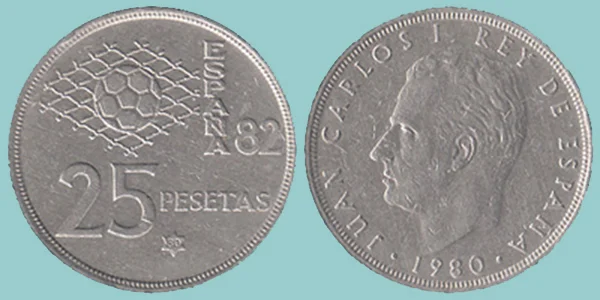 Spagna 25 Pesetas 1980