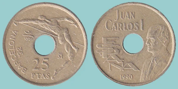 Spagna 25 Pesetas 1990