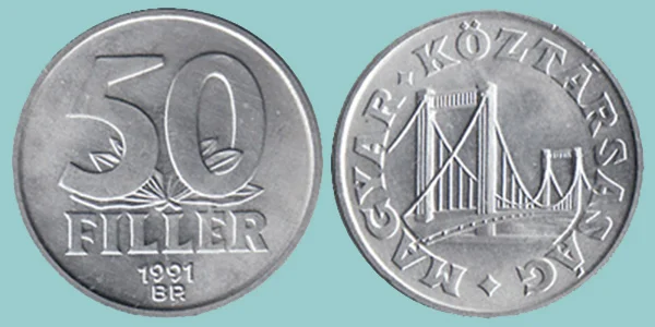 Ungheria 50 Filler 1991