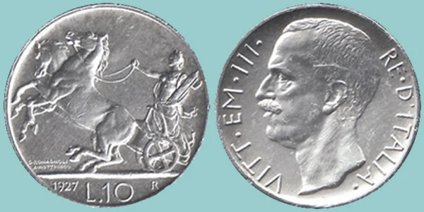 Regno Italia 10 Lire 1927