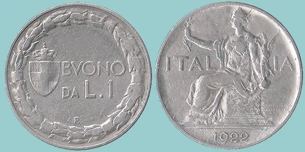 Regno Italia 1 Lira 1922